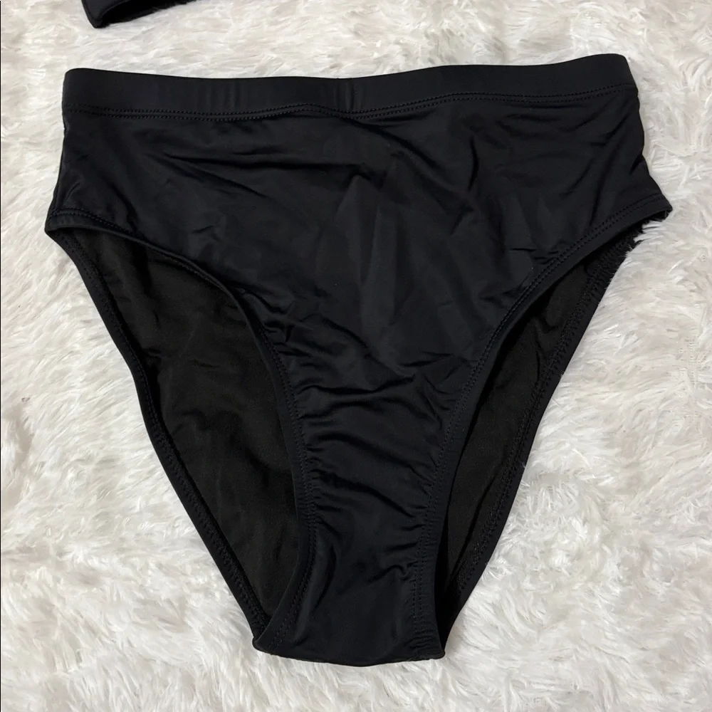 NWT Tempt Me Black 2 Piece Swim Set Size XXS